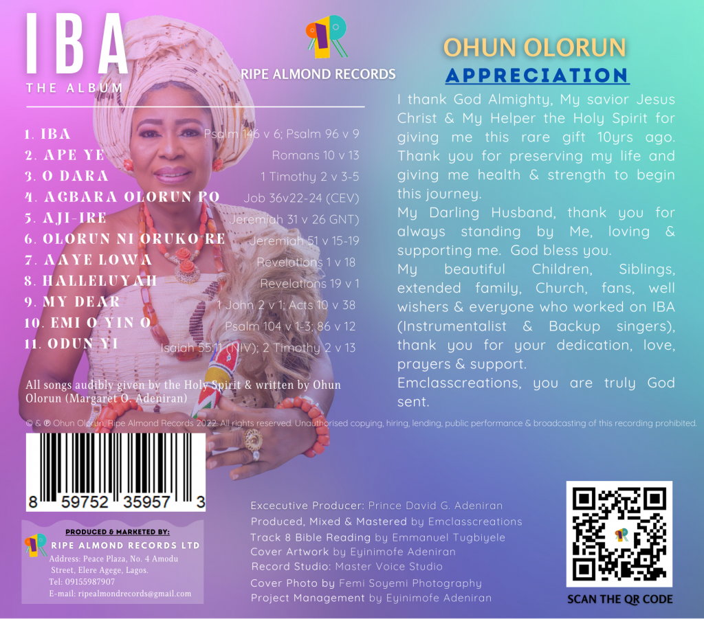 Iba the album Physical CD back cover design